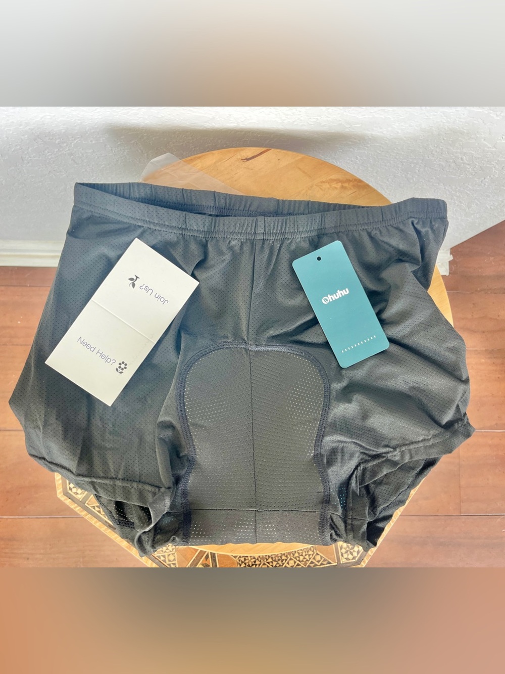 OHUHU Men Black Blue Silicone Gel Pad Cycling Bike Pants Shorts XL NEW TAG